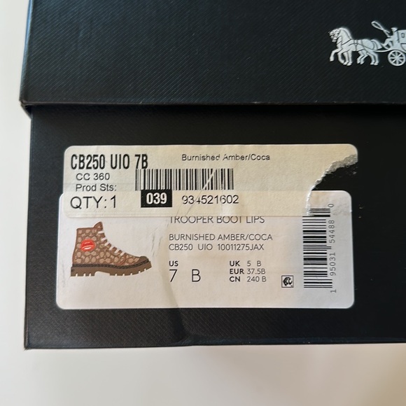 NWT Coach X Tom Wesselmann Trooper Mid Top Boot Signature Jacquard Leather Shoe - Picture 8 of 8